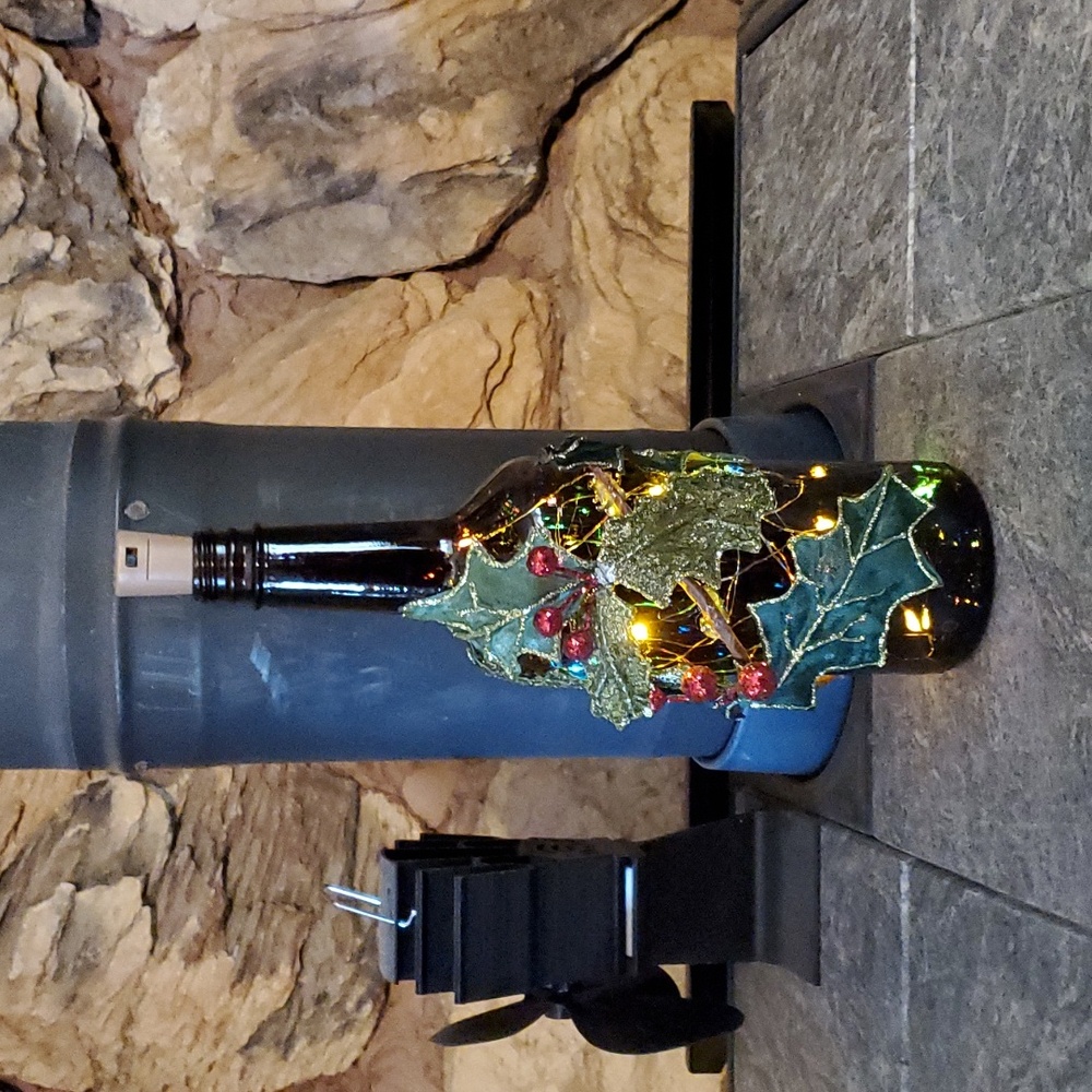Lighted Christmas bottle